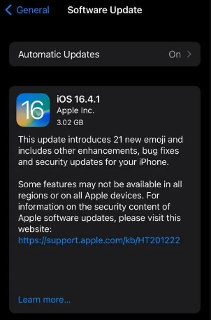Update iOS 